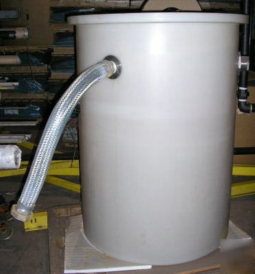 240 gallon poly open top tank with 2 fittings