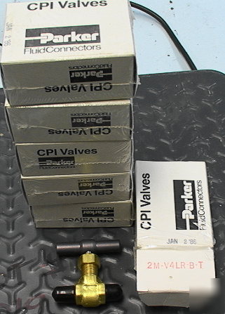 6EA. parker 2M-V4LR-b-t brass cpi needle valve 3000PSI 