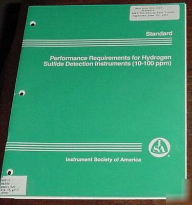 Ansi/isa hydrogen sulfide detection instruments 10-110