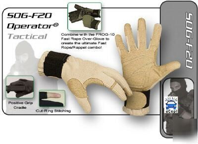 Hatch operator tan cqb tactical swat police gloves sm