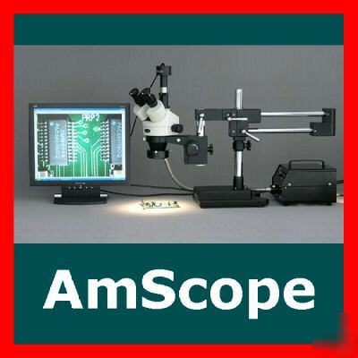 3.0M usb pc camera, 3.5-90X stereo boom microscope+lite