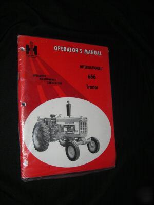 New international 666 tractor operator's manual, in bag