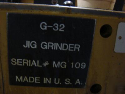 Moore G32 bridge type precision jig grinding machine