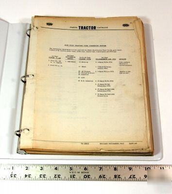 1963 ford tractor parts book - pa 8800 
