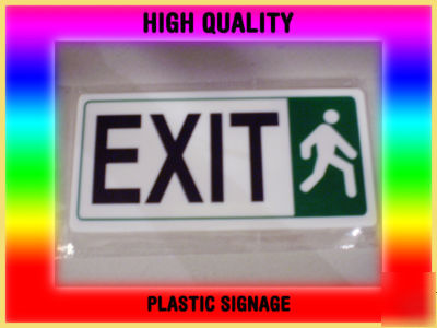Durable high quality plastic signage exit