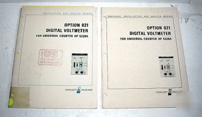 Hp opt 021 /5328 installation & ser. includes 2 manuals