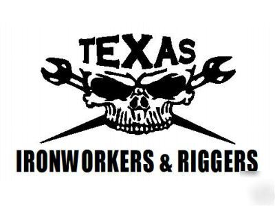 Set of 50 ironworker and rigger decals- add your state