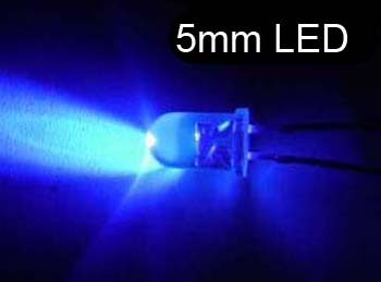 100 5MM 6000MCD led lamp - ultra bright blue leds diy