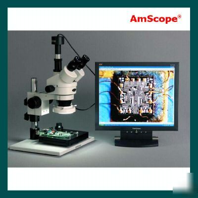 3.5X-90X stereo inspection zoom microscope + usb camera