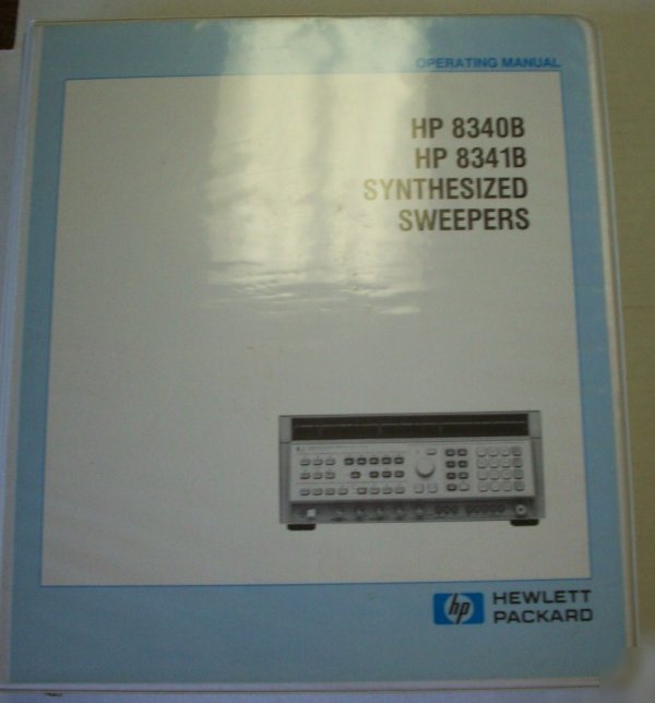Hp 8340/8341B synthesized sweepers operating manual