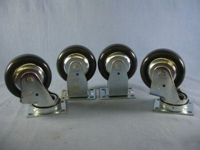 New set of 4 darcor casters wheels 70 series 600 lbs