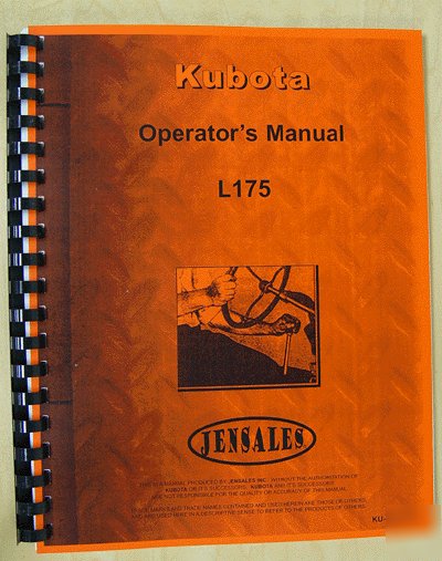 Kubota L175 operator manual (ku-o-L175)