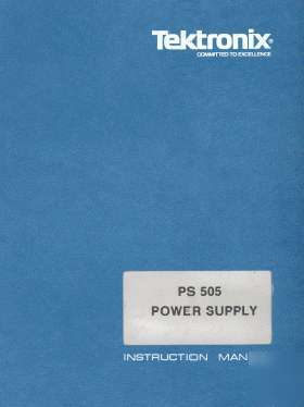 Tek PS505 service/operating manual in 2 resolutions
