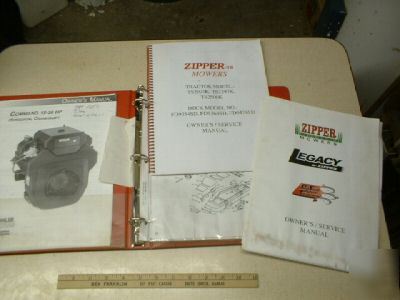 Zipper mower legacy owner's service manual (s)