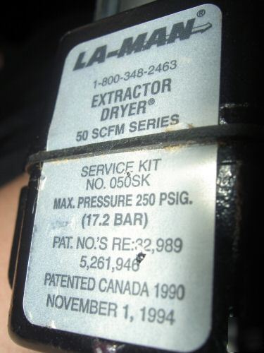 La-man dryer extractor w/ dixon wilkerson reg/filter