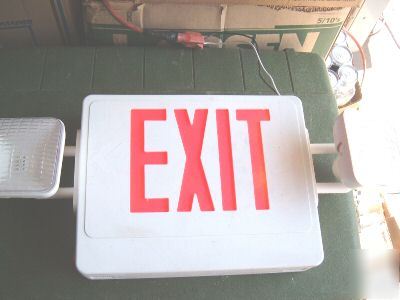 Exit sign battery & elec never installed