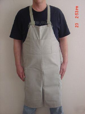 Heavy duty, split leg bib apron, metalworking & fab