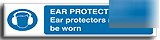 Ear protectors worn sign-s. rigid-300X75MM(ma-070-rj)