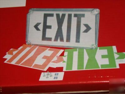 New lot 6 sure-lites exit/emergency light/sign uxukwh 