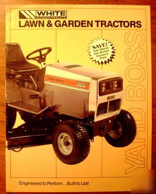White lawn garden tractor sales brochure GT1855 to 1455