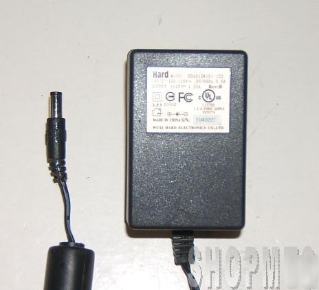 Hard 12V 1.25A ac adapter power supply HDAD15W101-123