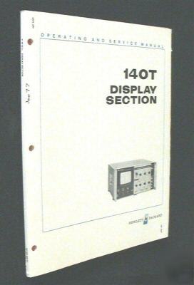 Hp - agilent 140T original operators - service manual