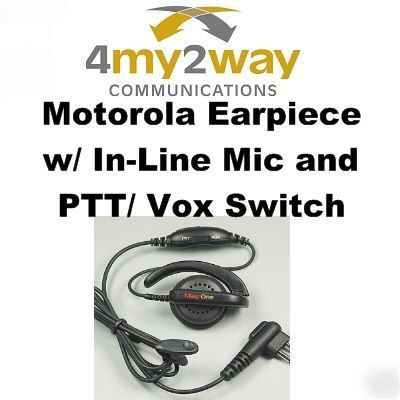 Motorola mag one BPR40 earpiece w/in-line mic, ptt, vox