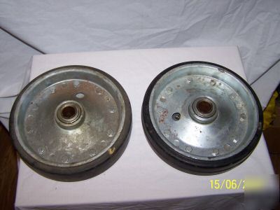 Pair of colson quiet wheel casters 10 inch
