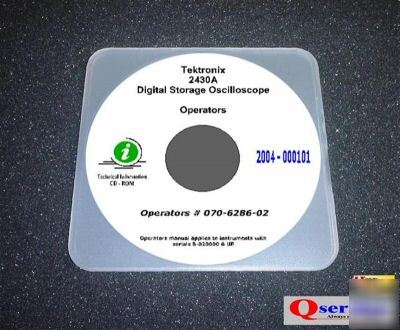 Tektronix tek 2430A operatos + gpib + users manuals cd