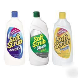 Soft scrub liquid cleanser w/ bleach 9X24 oz dia 01602