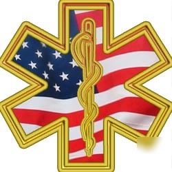 Star of life decal reflective 12