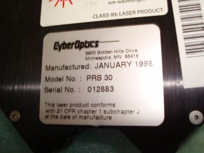Cyberoptic PRS30 laser measurement sensor, lnc