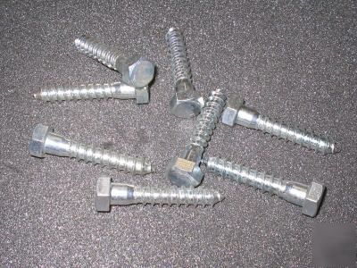 500 lag screws - zinc plated size: - 1/4 x 1-1/2