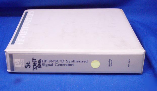 Hp 8673C/d synthesized signal generators op manual