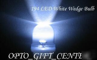 New 10X 194/168 led white big-led wedge bulb 12V f/s