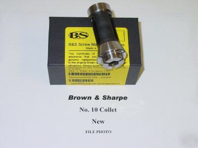 New brown & sharpe no 10 collet 03.30 mm round 