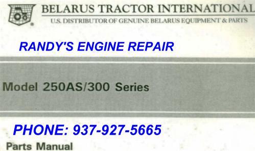 Parts manual belarus tractor 250AS 300 310