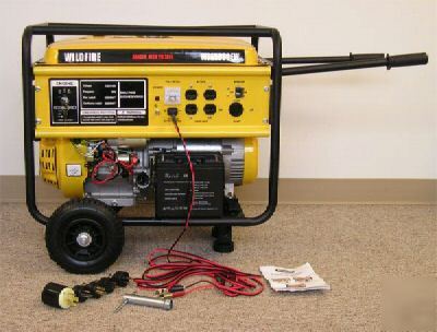 Wildfire 6500 watt ew gas electric start generator 