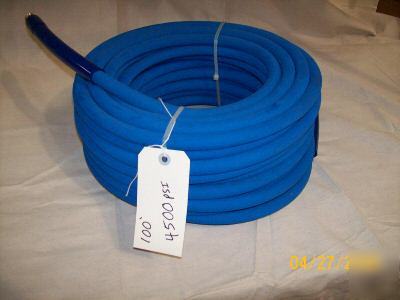 New 100' 4500PSI blue non-marking pressure washer hose