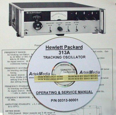 Hp 313A tracking oscillator operating & service manual