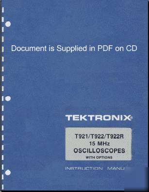 Tek T921 T922 T922R svc/ops manual in two resolutions