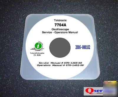 Tektronix tek 7704A service & operators manuals 2 vol +