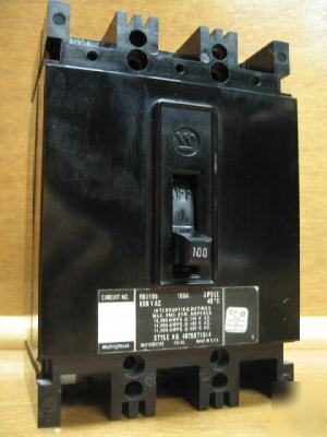 Westinghouse circuit breaker FB3100 100A amp 100AMP a