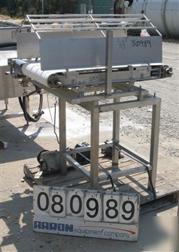 Used: belt conveyor, stainless steel frame and sides. 2