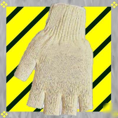 12 heavyweight fingerless knit work glove go get cotton