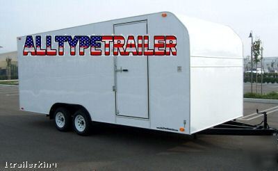 16' enclosed motorcycle atv car hauler utility trailer