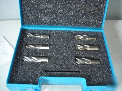 6 pcs annular magnetic drill cutters w/pin/case