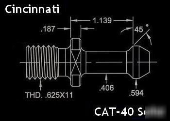 Cincinnati cnc cat-40 solid retention knobs