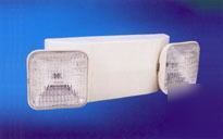 Dual head emergency light with square head