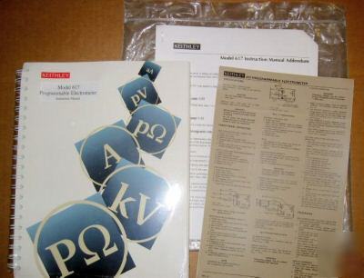 Keithley 617 programmable electrometer manual & sticker